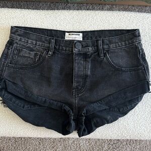 One Teaspoon Bandit Black Jean Shorts